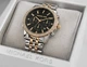 Женские наручные часы Michael Kors MK-A269 серебристо-золотистые с черным циферблатом - изображение 2