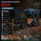 Акумуляторний перфоратор BOXER FT 004 SDS Plus 20 4V 3Ah із двома акумуляторами 5000 уд хв 1 Дж для бетону цегли та металу - зображення 3