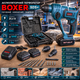 Перфоратор акумуляторний BOXER SR 146 20 4V SDS Plus із двома акумуляторами швидкозатискним патроном для бетону дерева металу у кейсі - зображення 3