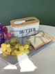 Маслянка керамічна з ножем та бамбуковою кришкою Butter EK12398 - изображение 4