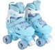Детские ролики квады Best Roller 2251-43 М раздвижные 34-38 синий со светящимися колесами - изображение 1