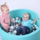 Сухой бассейн для детей 100х40 см + 200 шариков в комплекте бирюзового цвета трикотаж для дома и улицы - изображение 3