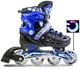 Детские раздвижные ролики с подсветкой колес 29–33 Размер Scale Sport, Роликовые коньки с раздвижным механизмом, Синие - изображение 5