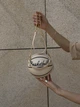 Жіноча біла молочна кругла сумка BASKETBALL м'яч на ланцюжку - зображення 6