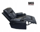 Шкіряне масажне крісло Bass Polska BH 30040 RELAX з функцією сну та вібромасажем 5 програм розкладне чорне - зображення 2