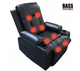 Шкіряне масажне крісло Bass Polska BH 30040 RELAX з функцією сну та вібромасажем 5 програм розкладне чорне - зображення 3