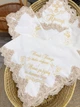 Крыжма для мальчика Family Tradition велюровая махра сатин с вышивкой и кружевом 100х100 см белая Солнечные ангелы - изображение 2
