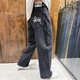 Чоловічі широкі джинси Stussy темно-сірі, оверсайз, вуличний стиль, Y2K 34 (1027-551) - изображение 4