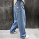 Чоловічі широкі джинси Carhartt світло-голубі, вільний крій, Y2K стиль 28 (1027-745) - изображение 3
