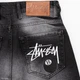 Чоловічі широкі джинси Stussy чорні з ефектом тертя, оверсайз, вільна посадка, вуличний Y2K стиль, преміальна якість 32 (1027-642) - изображение 7