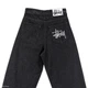 Чоловічі широкі чорні джинси Stussy з фірмовим вишитим логотипом на кишені, вільний крій, оверсайз, Y2K стиль, Туреччина 36 (1027-001) - изображение 8