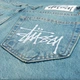 Чоловічі широкі джинси Stussy блакитні, оверсайз, з фірмовою вишивкою, Y2K стиль 29 (1027-531) - изображение 9