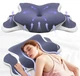 Ортопедична подушка Memory Foam “Метелик” 8/12,2 см, анатомічна для шиї та сну, пінополіуретан, сірий (М6370435) - изображение 5