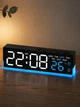 Настольные часы электронные цифровые смарт сетевой будильник LED USB с дисплеем термометром яркой индикацией отображением времени температуры регулировки яркости день недели формат 12/24 лед синий дисплей - изображение 2