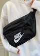 Бананка большая Nike Tech Hip Pack найк поясная сумка черная белое лого - изображение 2
