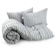 Комплект Руно Grey Braid одеяло 172x205см и 2 подушки 50x70см силиконовый (172.52_Grey Braid) - изображение 1
