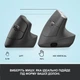Мышь компьютерная Logitech Lift Vertical Ergonomic Mouse Graphite (910-006473, 910-006479) - изображение 9