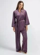 Женский велюровый комплект: жакет и штаны, отделанный кантом Giulia SOFT WINTER 5606/080 M Violet-lavender purple, велюровый - изображение 8