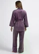 Женский велюровый комплект: жакет и штаны, отделанный кантом Giulia SOFT WINTER 5606/080 M Violet-lavender purple, велюровый - изображение 9