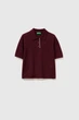 Однотонная футболка-поло Benetton 44(M) Бордовый-299 (151424) - изображение 1