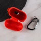 Силиконовый футляр с микрофиброй для наушников AirPods 1/2 красный - изображение 4