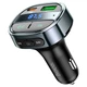 АЗУ FM модулятор Hoco E70 PD30W+QC3.0 30W 1USB-A/1C Пластик Чорний - зображення 2