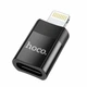 Переходник Lightning Male to Type-C USB 2.0 адаптер Hoco UA17 черный компактный для устройств Apple - изображение 4