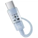 Дата кабель Type-C to Type-C 100W Baseus Gem плетений 1м Galaxy Blue - зображення 3