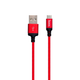 Кабель Hoco X14 Micro USB для быстрой зарядки и синхронизации 1м черный и красный 2А износостойкий с нейлоновой оплеткой - изображение 3