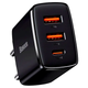 Зарядний пристрій Baseus Compact Quick Charger 30 W з двома USB і USB-C для швидкого заряджання смартфонів і планшетів - зображення 4