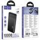 Портативне ЗУ Power Bank Hoco J159 10000 mAh 22,5W вогнестійкий ABS чорний 143,5х68х16 мм - зображення 2