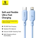 Кабель Baseus Silky Series Type-C Lightning для быстрой зарядки 20W и передачи данных 2 метра белый - изображение 9