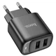 Зарядное устройство Hoco C141A Smart 2.1A 2USB-A ABS 76x41x26 мм черный - изображение 1