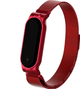 Ремешок Миланская Петля для Mi Band 7 красный из нержавеющей стали для стильного ношения и защиты устройства - изображение 1