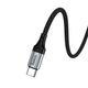 Кабель Hoco X102 Fresh Type-C для зарядки и передачи данных 60W черный 1м с текстильной оплеткой 3А - изображение 6