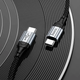 Кабель Hoco X102 Fresh Type-C для зарядки и передачи данных 60W черный 1м с текстильной оплеткой 3А - изображение 8