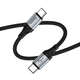 Кабель Hoco X102 Fresh Type-C для зарядки и передачи данных 60W черный 1м с текстильной оплеткой 3А - изображение 9
