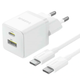 Мережевий зарядний пристрій Baseus Palm Fast Charger 20 W для смартфонів і планшетів із двома портами USB Type-C і USB-A - зображення 7