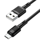 Кабель Hoco X83 Micro USB для зарядки и передачи данных черный 1 метр 2.4 А гибкий и прочный - изображение 1