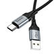 Кабель Hoco X102 Type-C зарядный и синхронизационный для смартфонов и планшетов с текстильной оплеткой 1 м 3 А - изображение 7