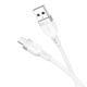 Кабель Hoco X109 Energy силіконовий для заряджання та передавання даних Micro USB 1 метр 2.4 А білий - зображення 1