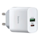 Мережевий зарядний пристрій Hoco C80A PD 20W QC3.0 для смартфонів швидкий і безпечний зарядний пристрій із двома портами - зображення 1