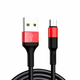 Кабель Hoco X26 Micro USB для швидкого заряджання та передавання даних завдовжки 1 м з нейлоновим обплетенням чорний і червоний - зображення 6