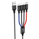 Кабель Hoco X76 4 в 1 для зарядки устройств с Lightning Type-C Micro USB черный 2А 1м - изображение 7