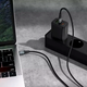 Кабель Hoco X86 Type-C для зарядки и передачи данных 60W силиконовый черный 1м для смартфонов и ноутбуков - изображение 8