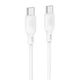 Дата кабель Borofone BX113 Lenny Type-C to Type-C 60W (1m) (White) (258058) - зображення 1
