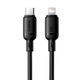 Кабель Baseus Silky Series Type-C Lightning для швидкого заряджання та передавання даних 20 W 1 м чорний - зображення 1