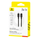 Кабель Baseus Silky Series Type-C Lightning для швидкого заряджання та передавання даних 20 W 1 м чорний - зображення 2