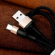 Кабель Hoco X26 Micro USB для быстрой зарядки и передачи данных черный с золотым 1 метр 2A - изображение 4