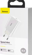 Сетевое зарядное устройство Baseus Speed Mini Quick Charger 20W USB Type-C для быстрой зарядки смартфонов и гаджетов - изображение 4